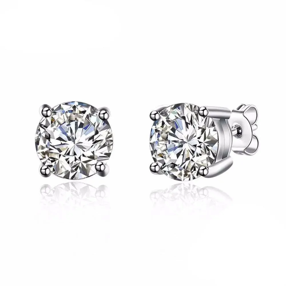 925 Sterling Silver Female Stud Earrings For Women