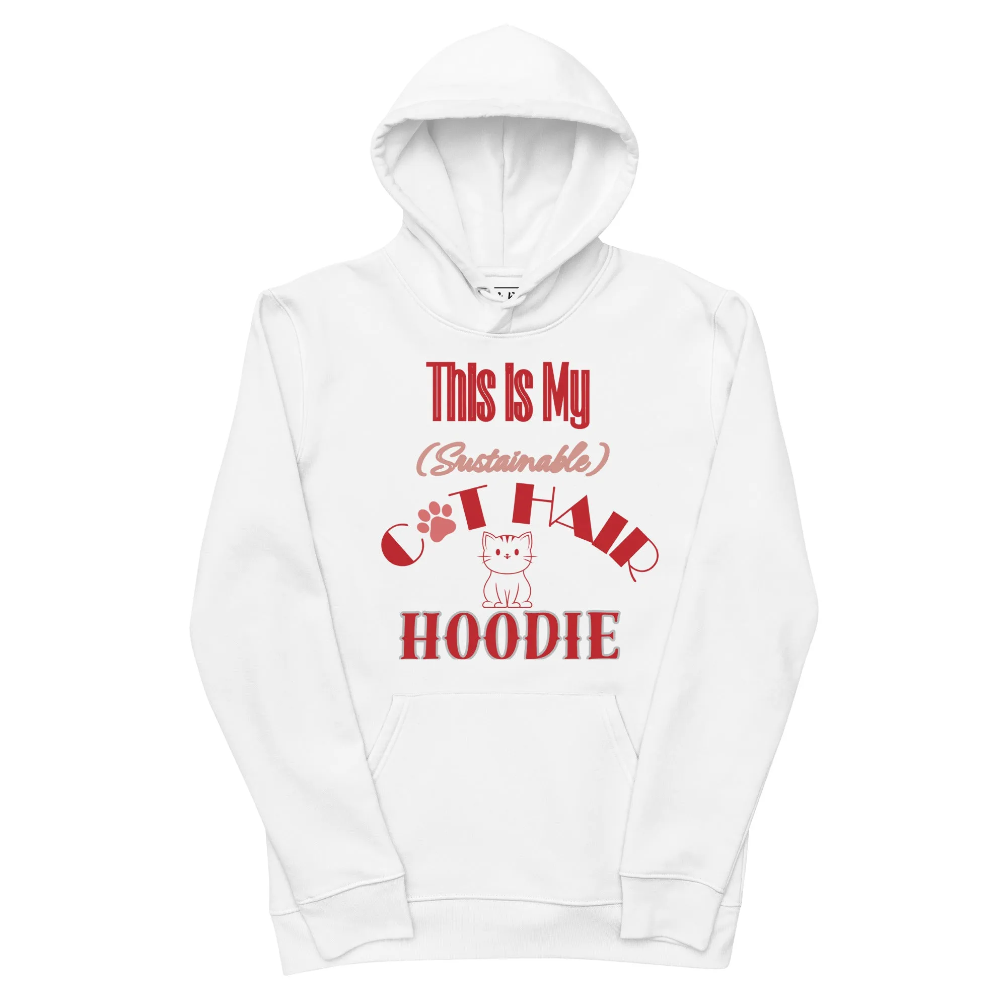 Cat hair, unisex eco hoodie