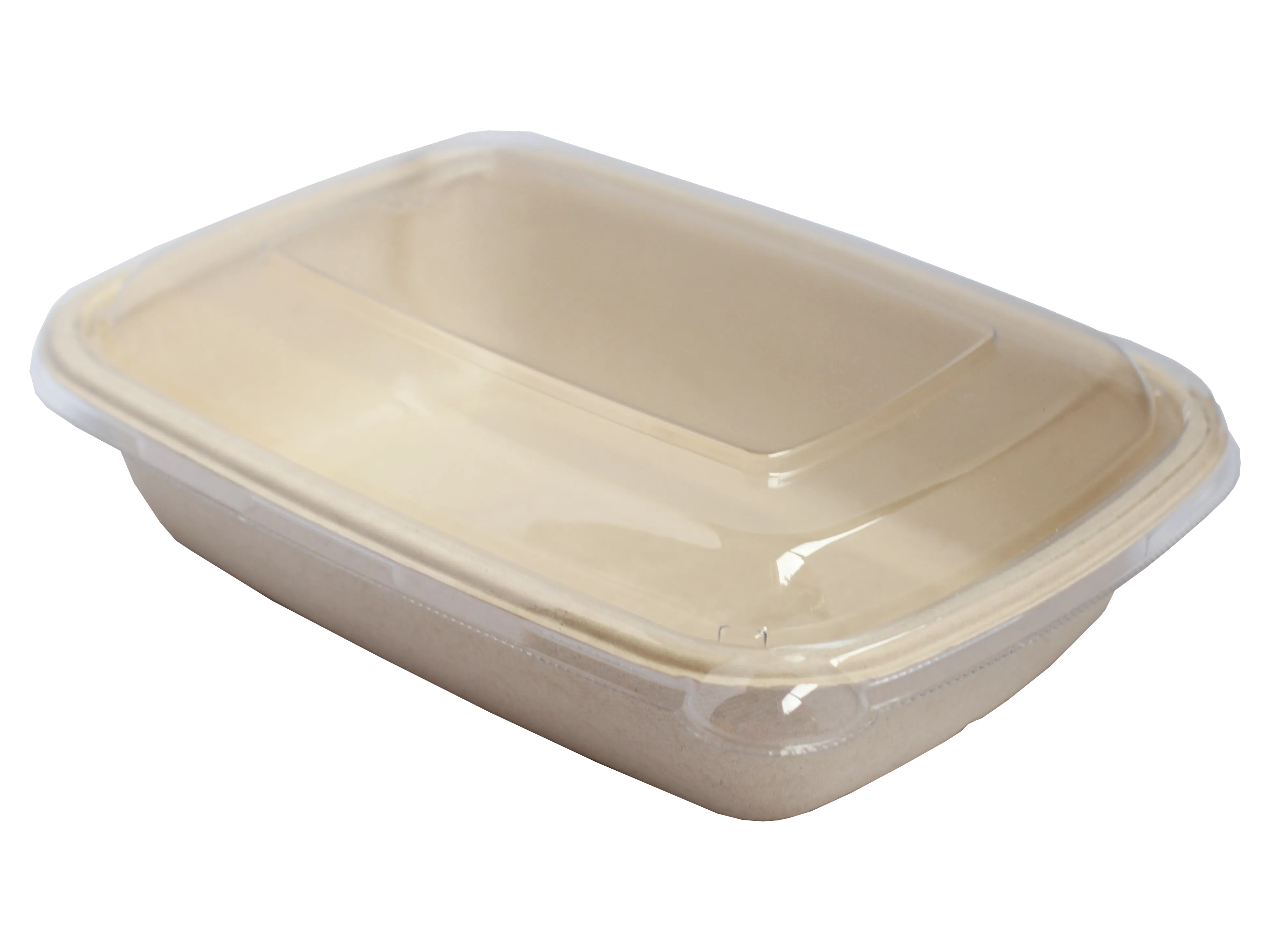 Clear Lid – 24/28-2-C/32oz/36oz Rectangular Fiber Container