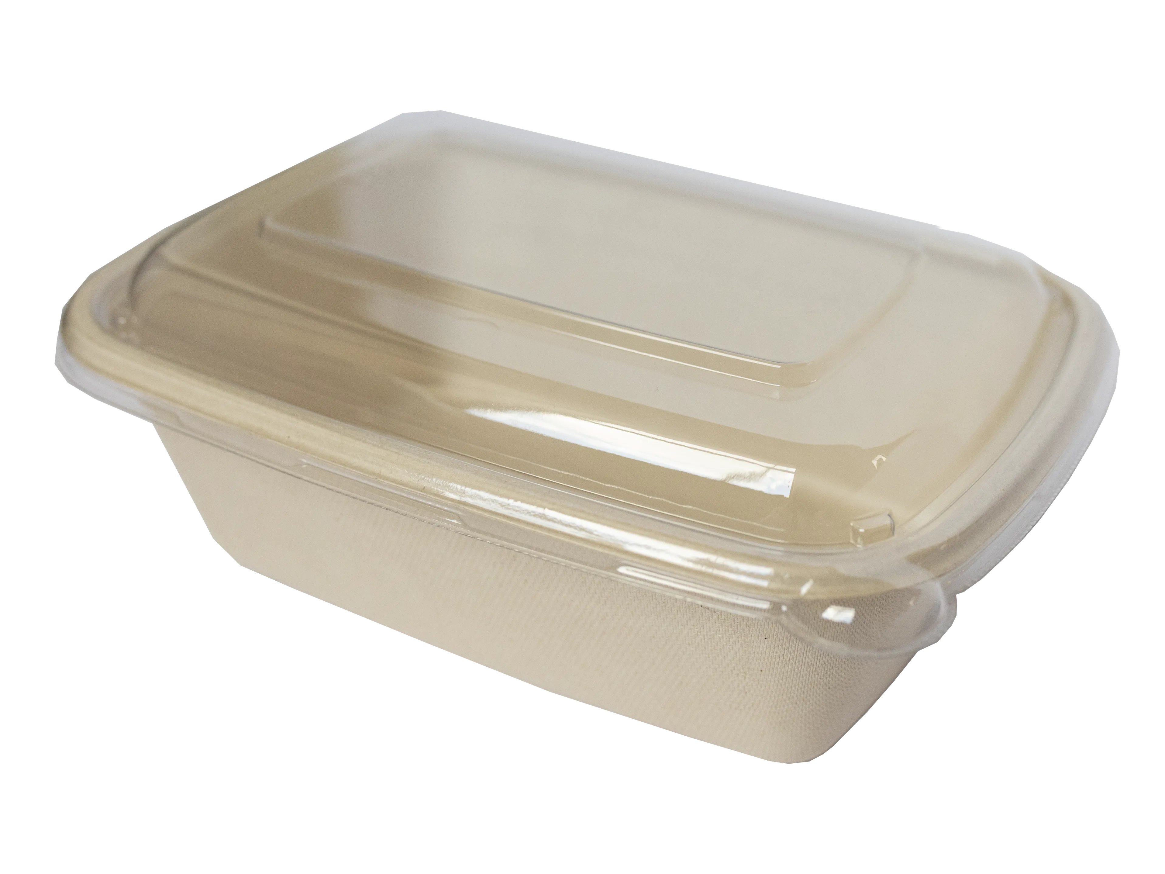 Clear Lid – 24/28-2-C/32oz/36oz Rectangular Fiber Container