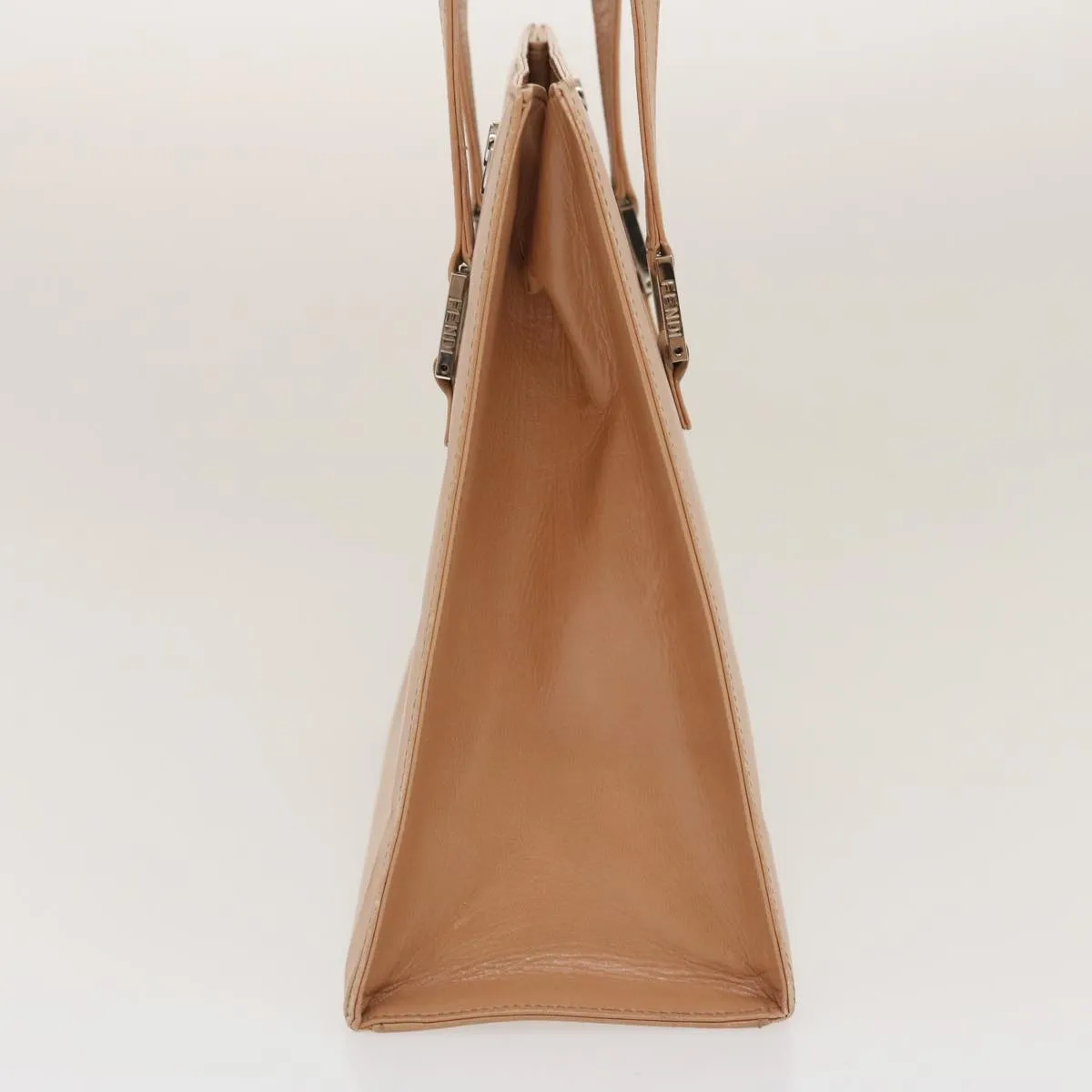 FENDI Tote Bag Leather 2way Pink Auth rd2065