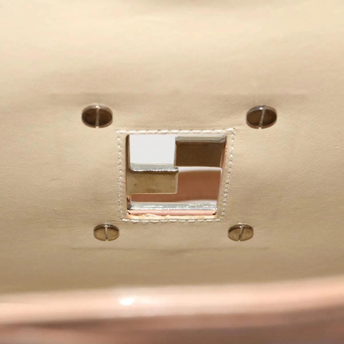 FENDI Tote Bag Leather 2way Pink Auth rd2065