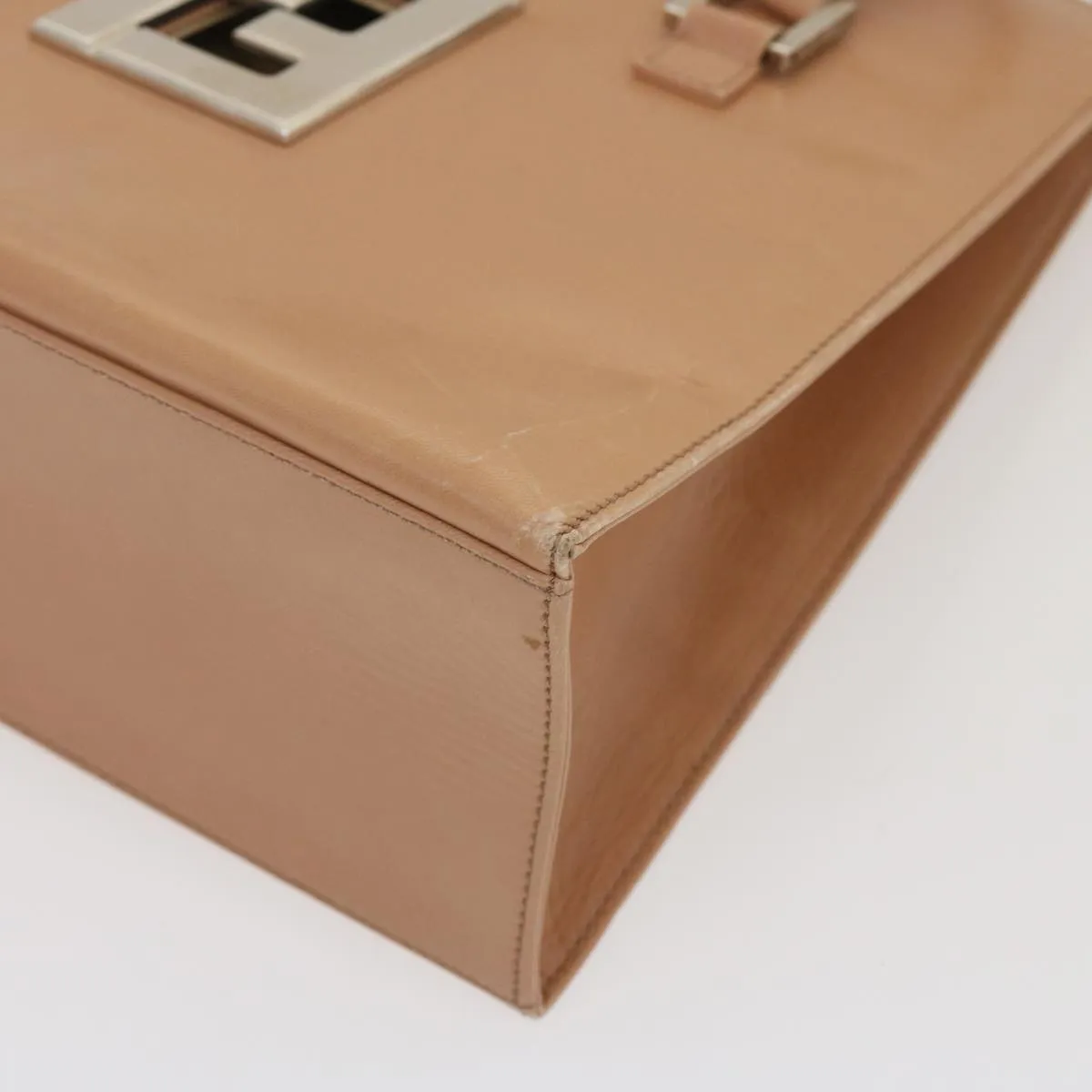 FENDI Tote Bag Leather 2way Pink Auth rd2065