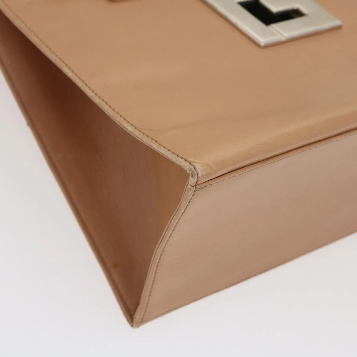 FENDI Tote Bag Leather 2way Pink Auth rd2065