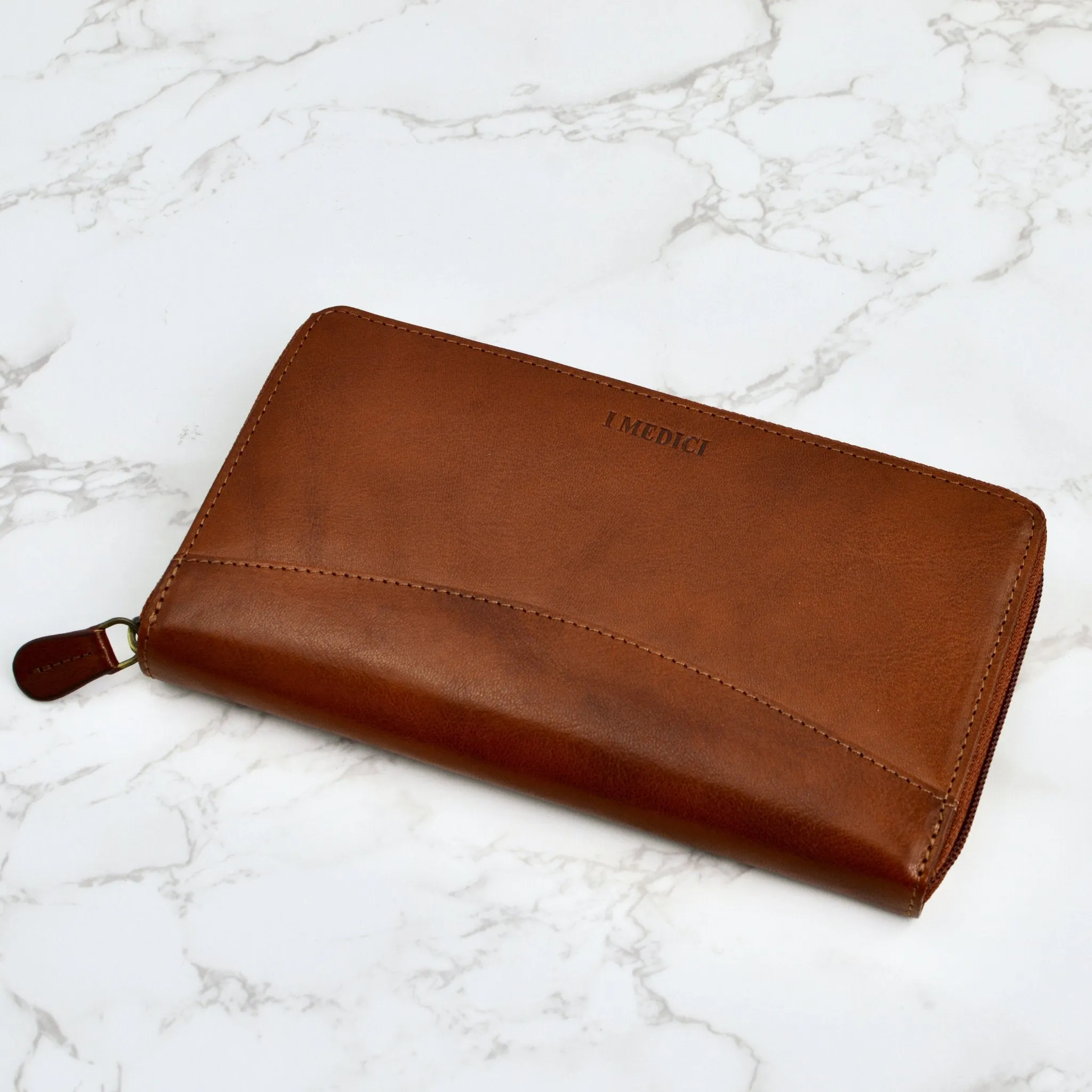 Gabriella Women's Italian Leather Zip Around Wallet