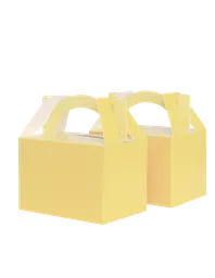 Little Lunch Favour Box Classic Pastel Yellow - Pack of 10
