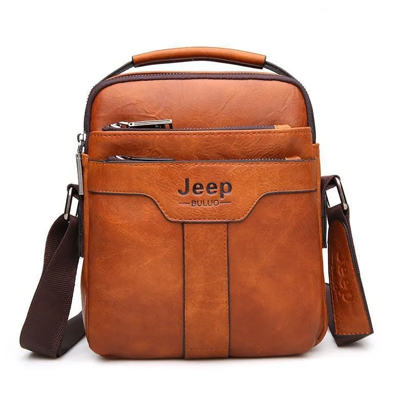 Luxury JEEP Leather Messenger Bag - 3 Colors