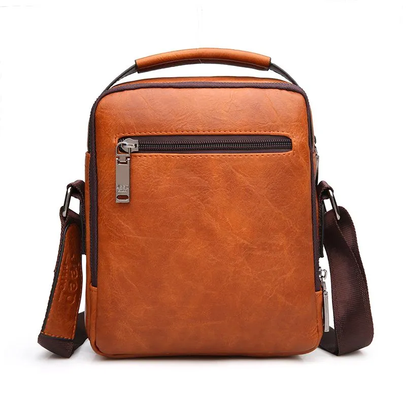Luxury JEEP Leather Messenger Bag - 3 Colors