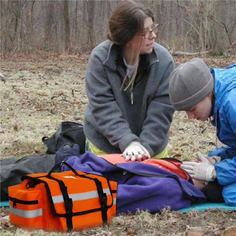 Medical Storage Empty Emergency Pouch Organizer First Aid Bag Survival Kit Compact Lightweight for Home Outdoor Travel Camping