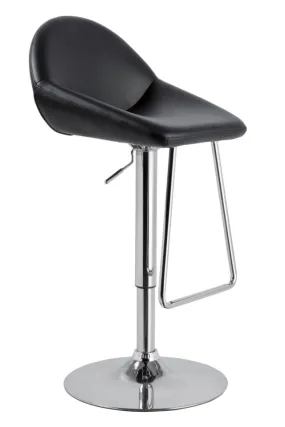 Modrest Mel - Contemporary Black Eco-Leather Bar Stool