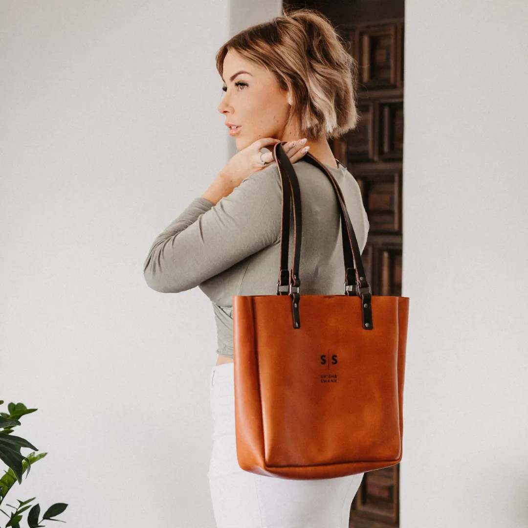 Premium Eve Leather Tote Bag 2.1 - Hazelnut Brown