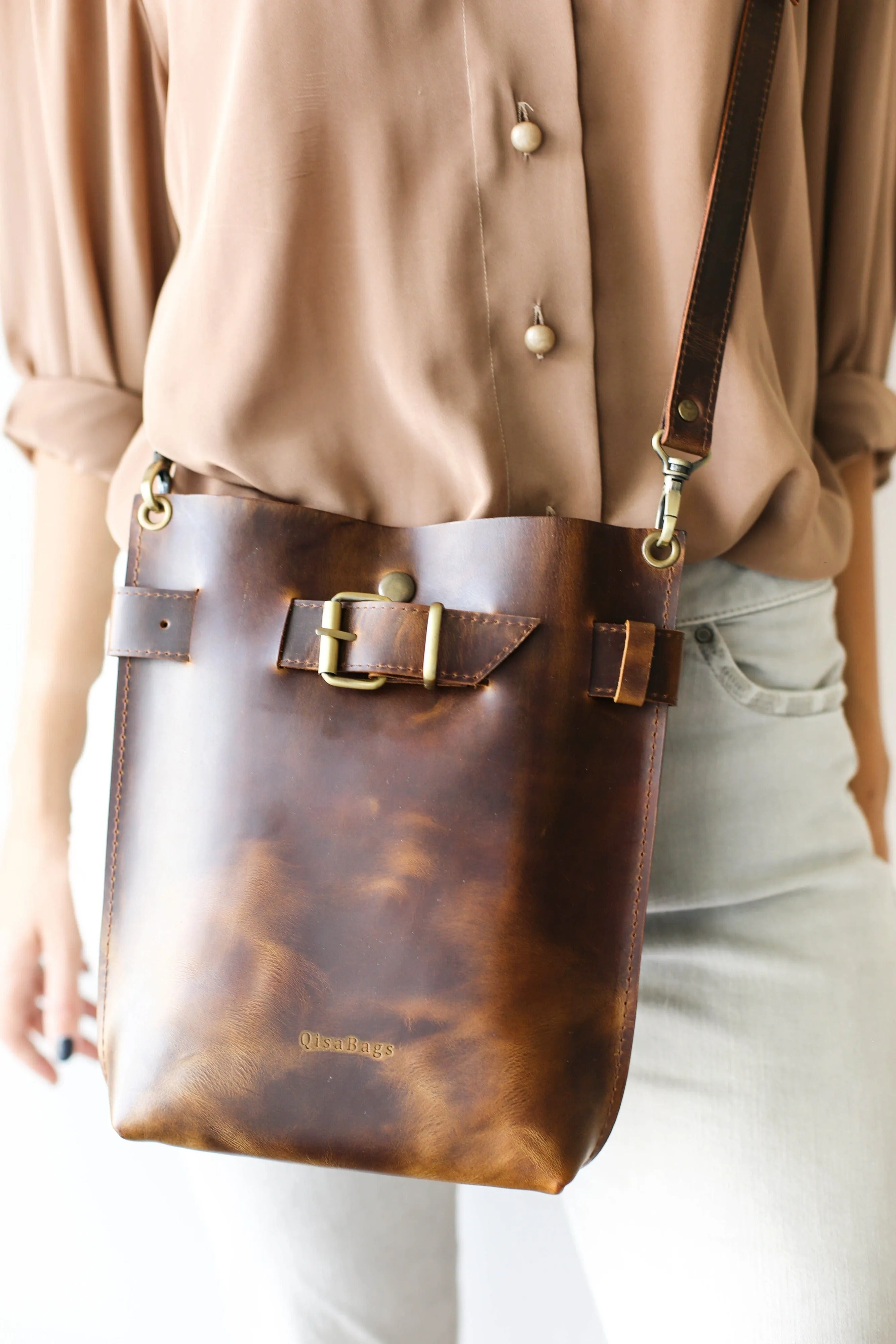Small Dark Brown Leather Bag