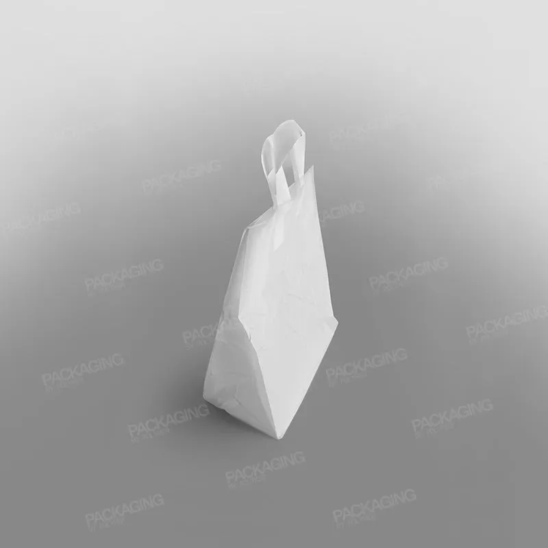 SOS White Plastic Carrier Bag