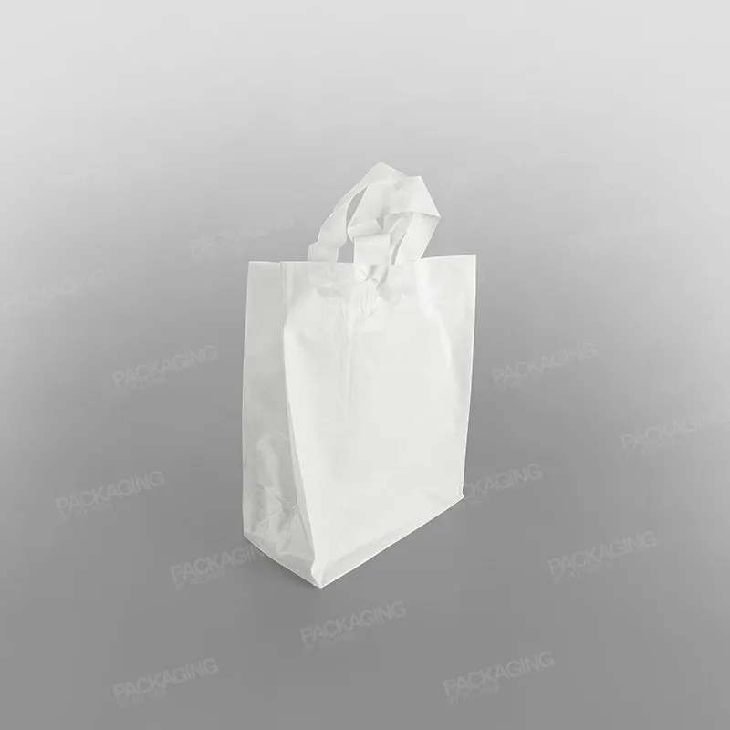 SOS White Plastic Carrier Bag