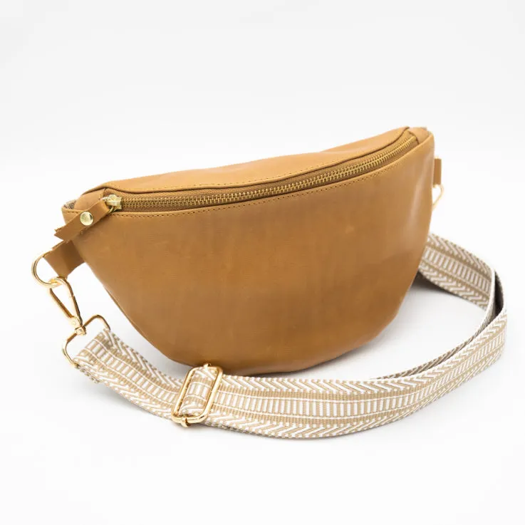 Toffee Leather Bum Bag (w Gold Fittings)