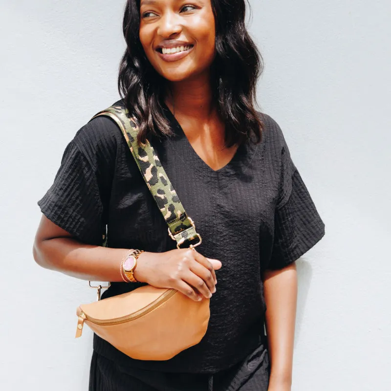Toffee Leather Bum Bag (w Gold Fittings)