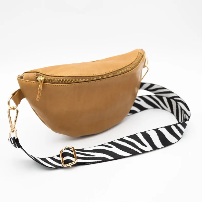 Toffee Leather Bum Bag (w Gold Fittings)