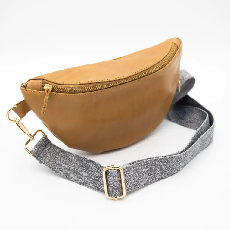 Toffee Leather Bum Bag (w Gold Fittings)