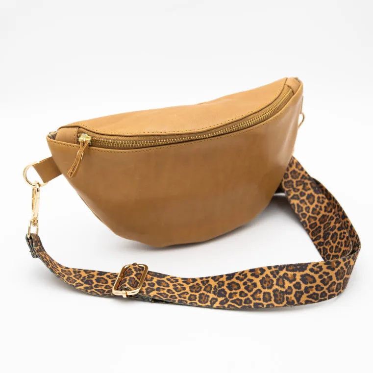 Toffee Leather Bum Bag (w Gold Fittings)