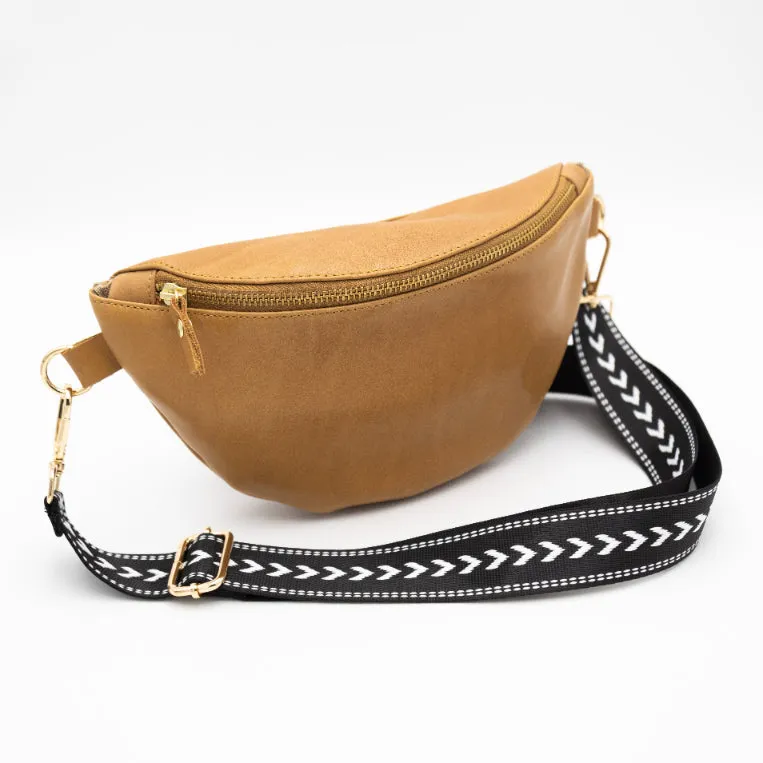 Toffee Leather Bum Bag (w Gold Fittings)