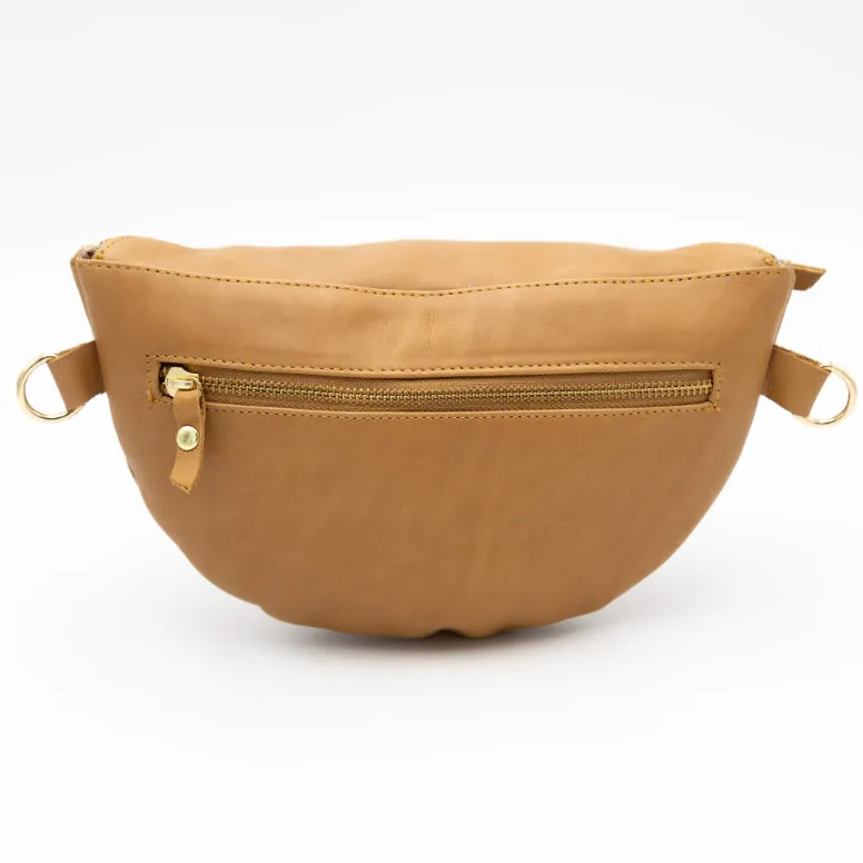 Toffee Leather Bum Bag (w Gold Fittings)