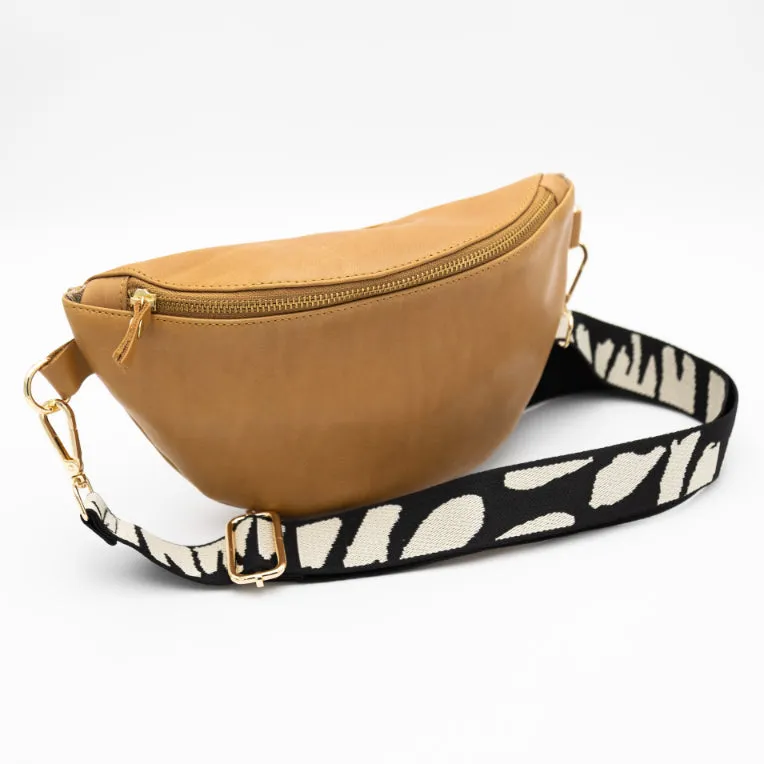 Toffee Leather Bum Bag (w Gold Fittings)