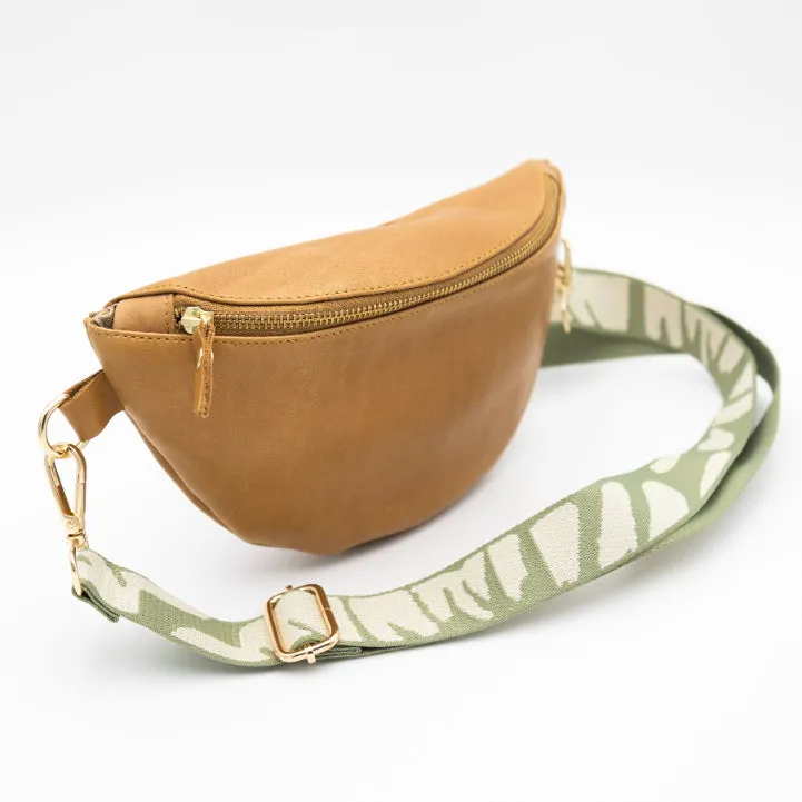 Toffee Leather Bum Bag (w Gold Fittings)