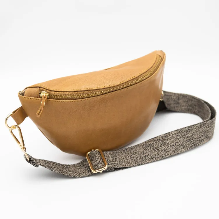 Toffee Leather Bum Bag (w Gold Fittings)