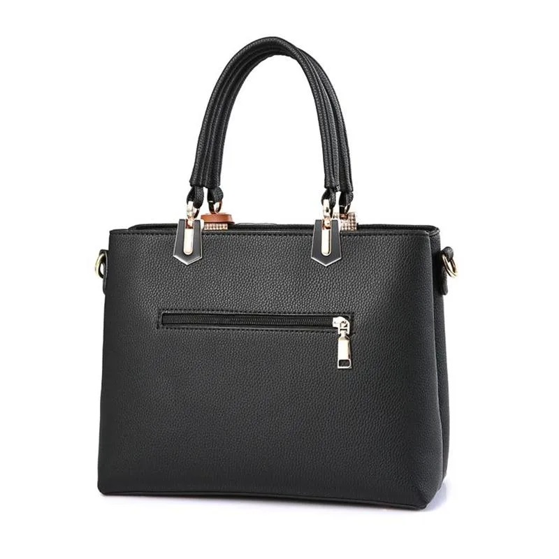 Women Lookbook Tote cross body Messenger Faux-Leather Bag with Tassels